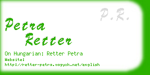 petra retter business card